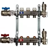 Коллектор из нержавеющей стали в сборе без расходомеров Stout на 3 выхода