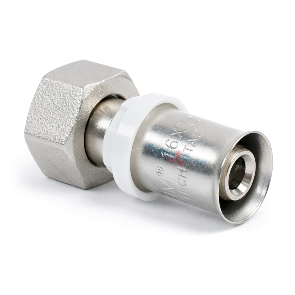 Пресс соединение TIM с накидной гайкой 16x1/2 конус