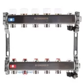 Коллектор Rommer на 5 выходов без расходомеров, с клапаном вып. воздуха и сливом