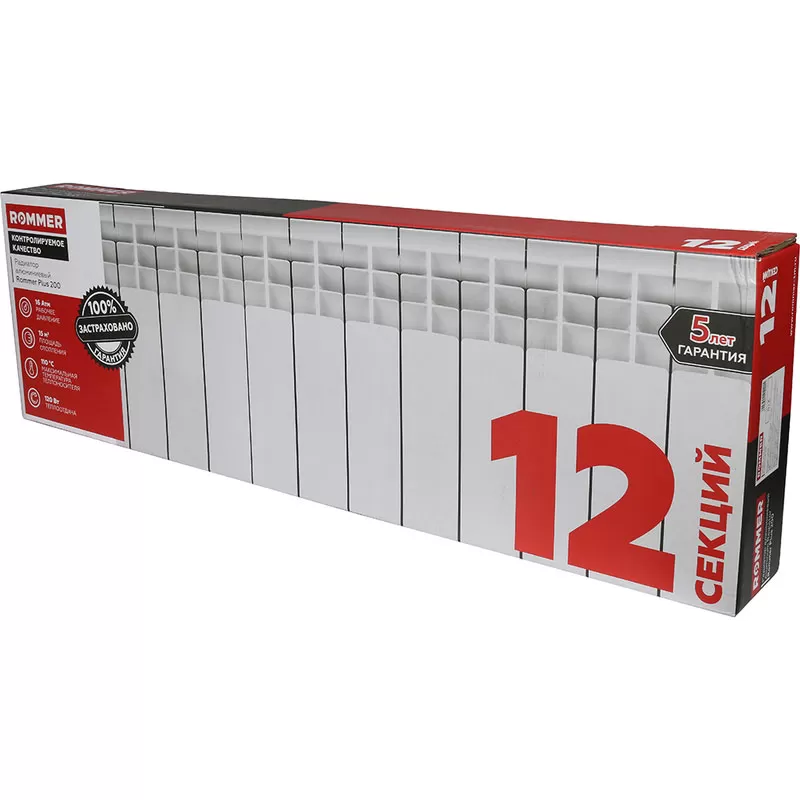 Алюминиевый радиатор Rommer Plus 200 12 секций