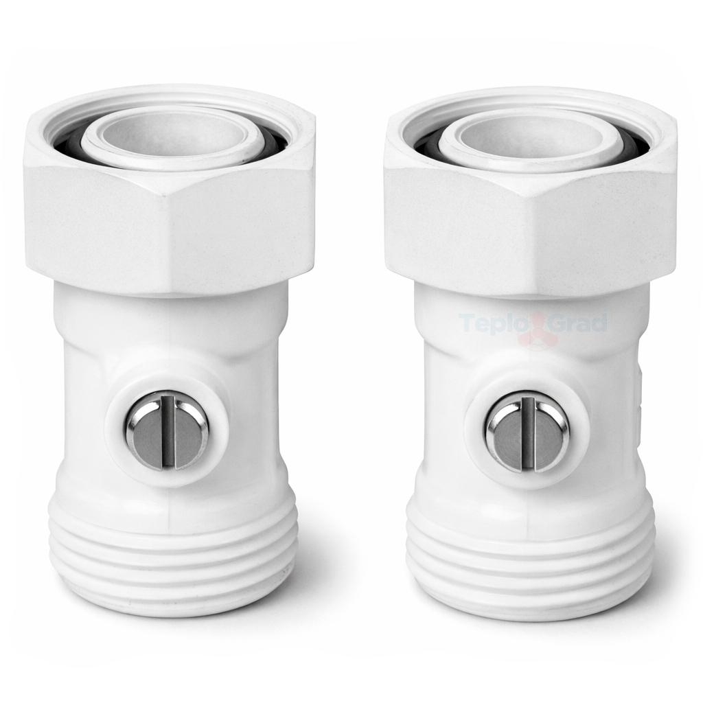 Набор нижнего подключения Royal Thermo прямой белый 3/4 раздельный