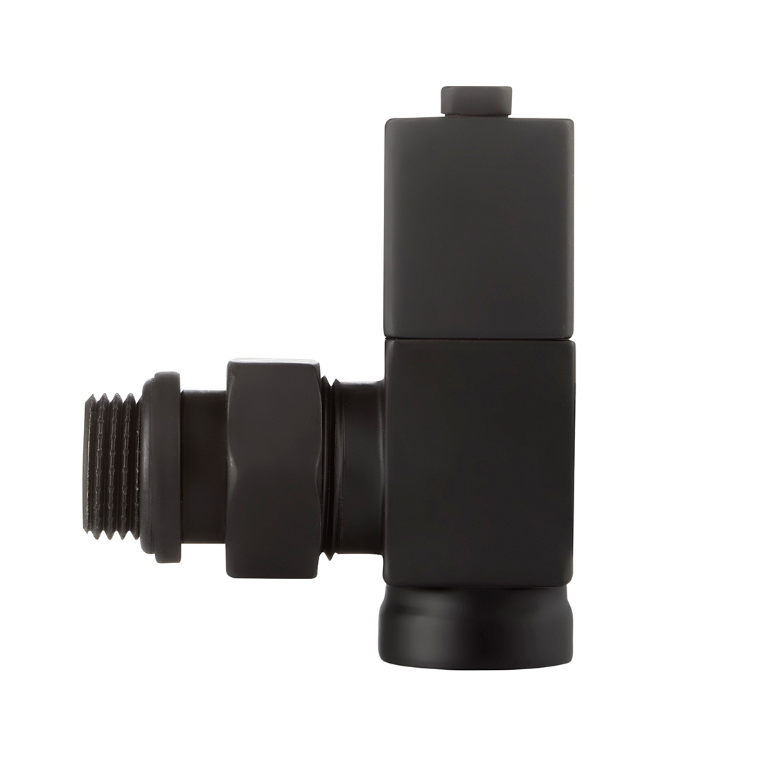Набор дизайн-вентилей Royal Thermo CUBE 1/2 угловой (черный)