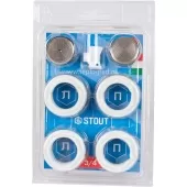 Комплект для подключения радиатора Stout 3/4 без кронштейнов