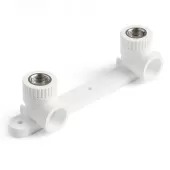 Угольник двойной с креплением комбинированный Pro Aqua ВР 25x1/2 PP-R