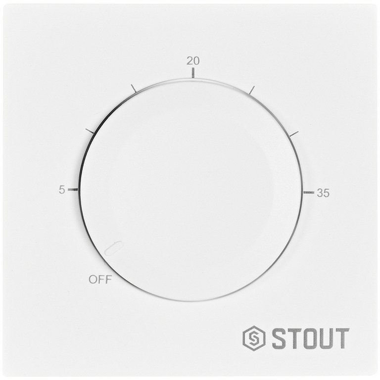 Комнатный термостат STOUT STE-2001 16А белый с датчиком теплого пола Комнатный термостат STOUT STE-2001 16А белый с датчиком теплого пола