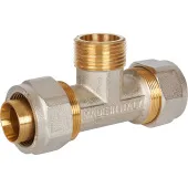 Тройник с наружной резьбой винтовой Stout 1x32