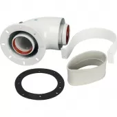 Адаптер для котла угловой Stout 60/100 90° совместимый Bosch и Buderus Адаптер для котла угловой Stout 60/100 90° совместимый Bosch и Buderus