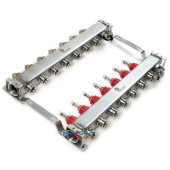 Коллектор из нержавеющей стали Wester MUFS с расходомерами на 7 выходов