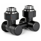 Узел нижнего подключения Royal Thermo Design угловой 1/2x3/4, черный