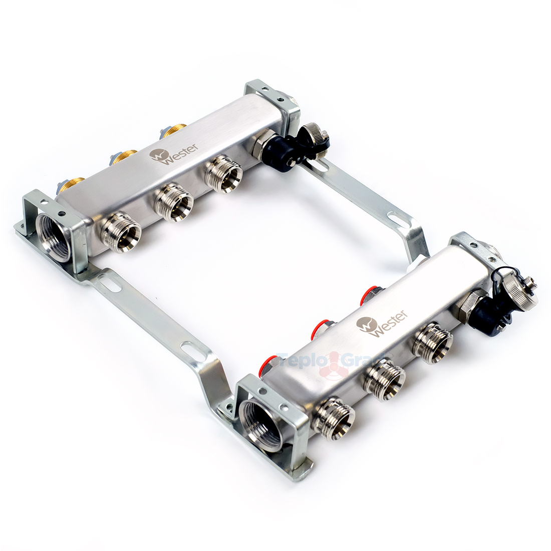 Коллектор из нержавеющей стали Wester MUVS без расходомеров на 3 выхода