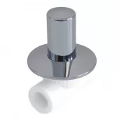 Вентиль c хромированной ручкой под штукатурку Kalde 20