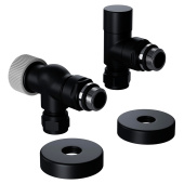 Набор термостатический осевой Royal Thermo Design Pro 15мм М30х1,5 (черный)