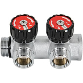 Коллектор регулирующий Rommer 3/4x3/4 на 2 выхода