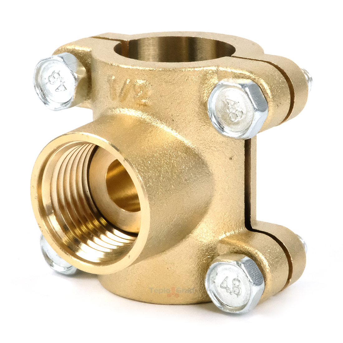 Врезка в трубу TIM (1/2x1/2x1/2) на трубу 20 мм, водоотвод