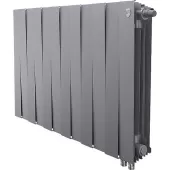 Биметаллический радиатор Royal Thermo PianoForte 500 Silver Satin VDR80 12 секций с нижним подключением