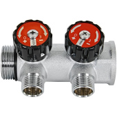 Коллектор регулирующий Rommer 1x1/2 на 2 выхода