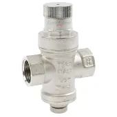 Редуктор давления TIM 1/2 с выходом под манометр, никелированный Редуктор давления TIM 1/2 с выходом под манометр, никелированный