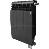 Биметаллический радиатор Royal Thermo BiLiner 500 Noir Sable VDR 6 секций с нижним подключением