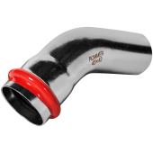 Угольник однораструбный 45° 42 Rommer из нержавеющей стали прессовой