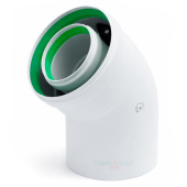 Отвод коаксиальный Termica 60/100 45°