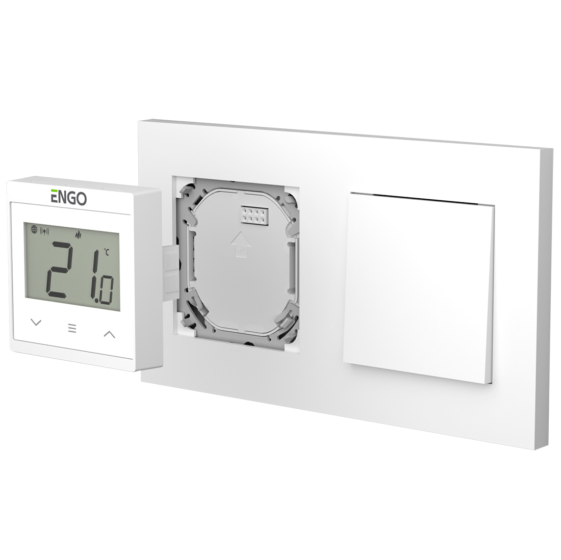 Терморегулятор Engo 230В Wi-Fi черный, встраиваемый