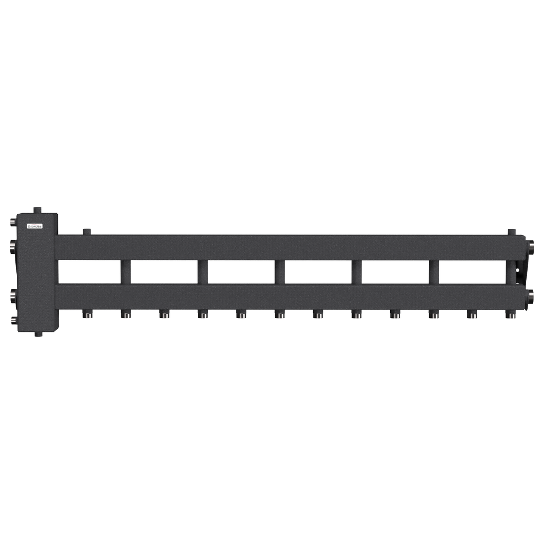 Балансировочный коллектор Gidruss BM-150-7D (до 150 кВт, подкл. котла G 1 1/2, 6 контуров G 1)
