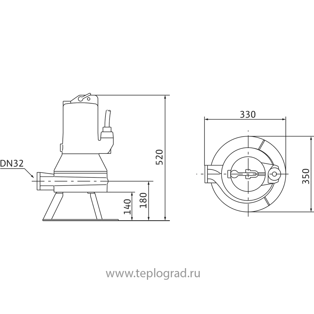 Дренажный насос Wilo Drain MTC 32 F 39.16/30 Ex 3x400В