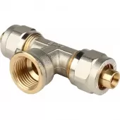 Тройник с внутренней резьбой винтовой Stout 1/2x16