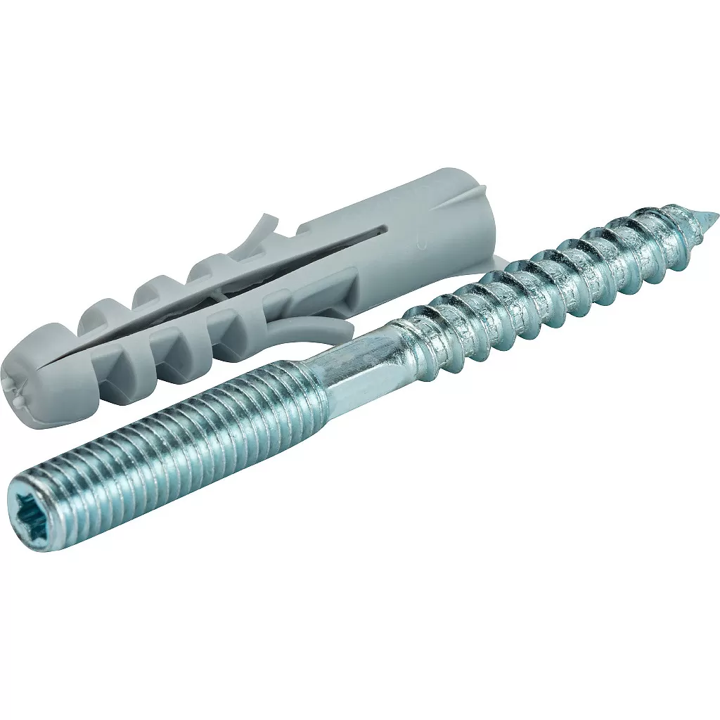 Хомут сантехнический со шпилькой и дюбелем 2 1/2" (75-80мм)