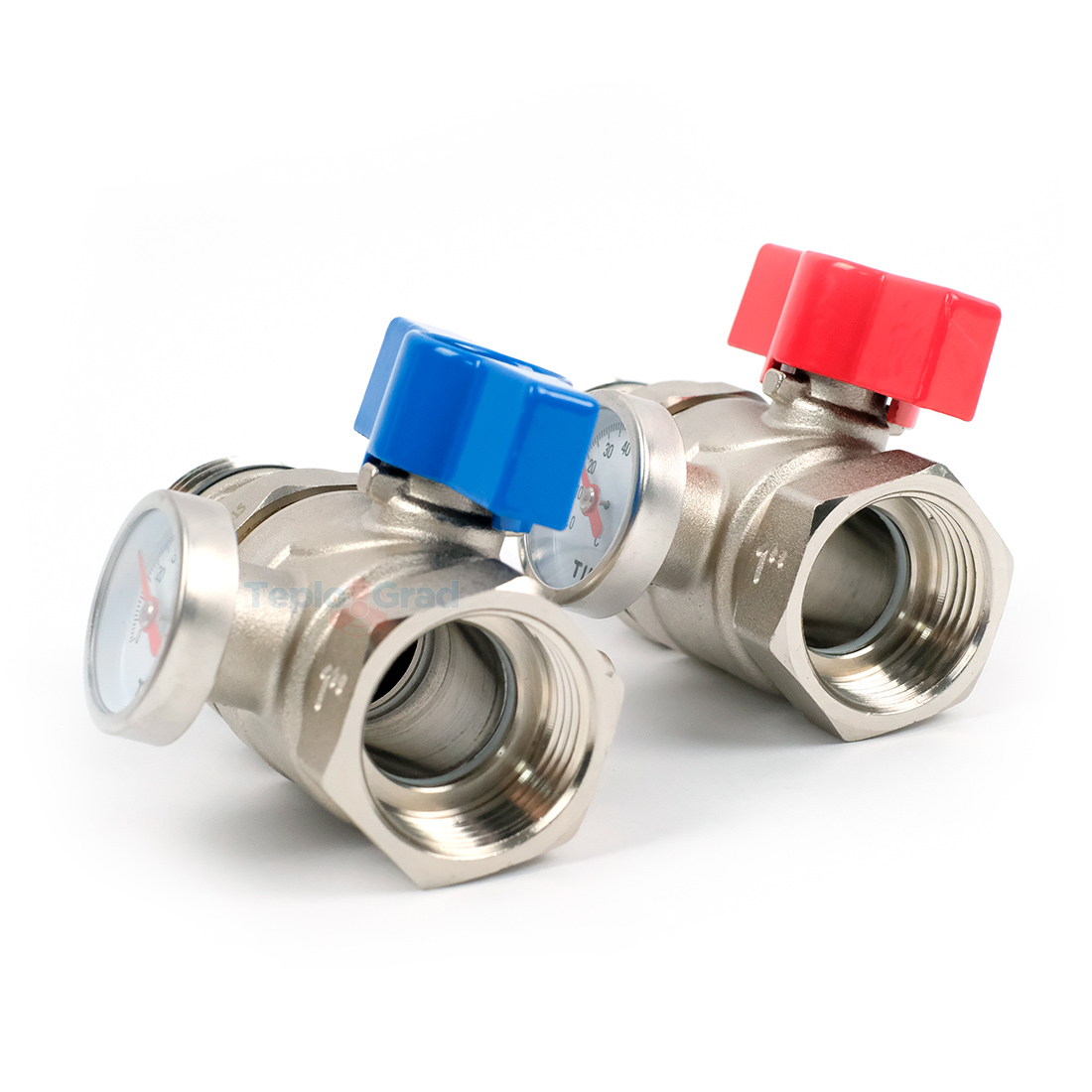Комплект шаровых кранов TIM с полусгоном 1