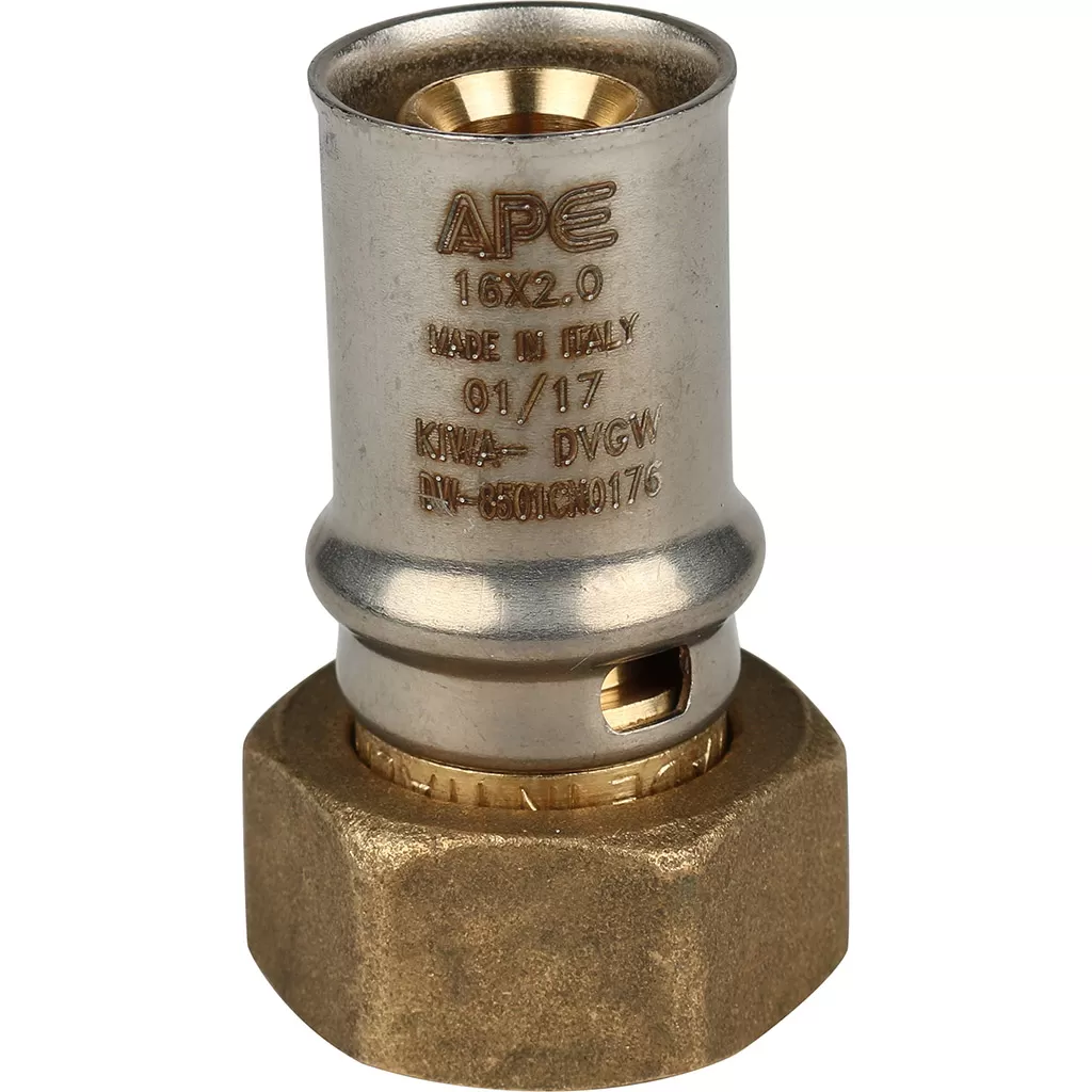 Пресс переходник с накидной гайкой Stout 1/2 x 16