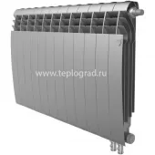 Биметаллический радиатор Royal Thermo BiLiner 500 Silver Satin VDR 12 секций с нижним подключением