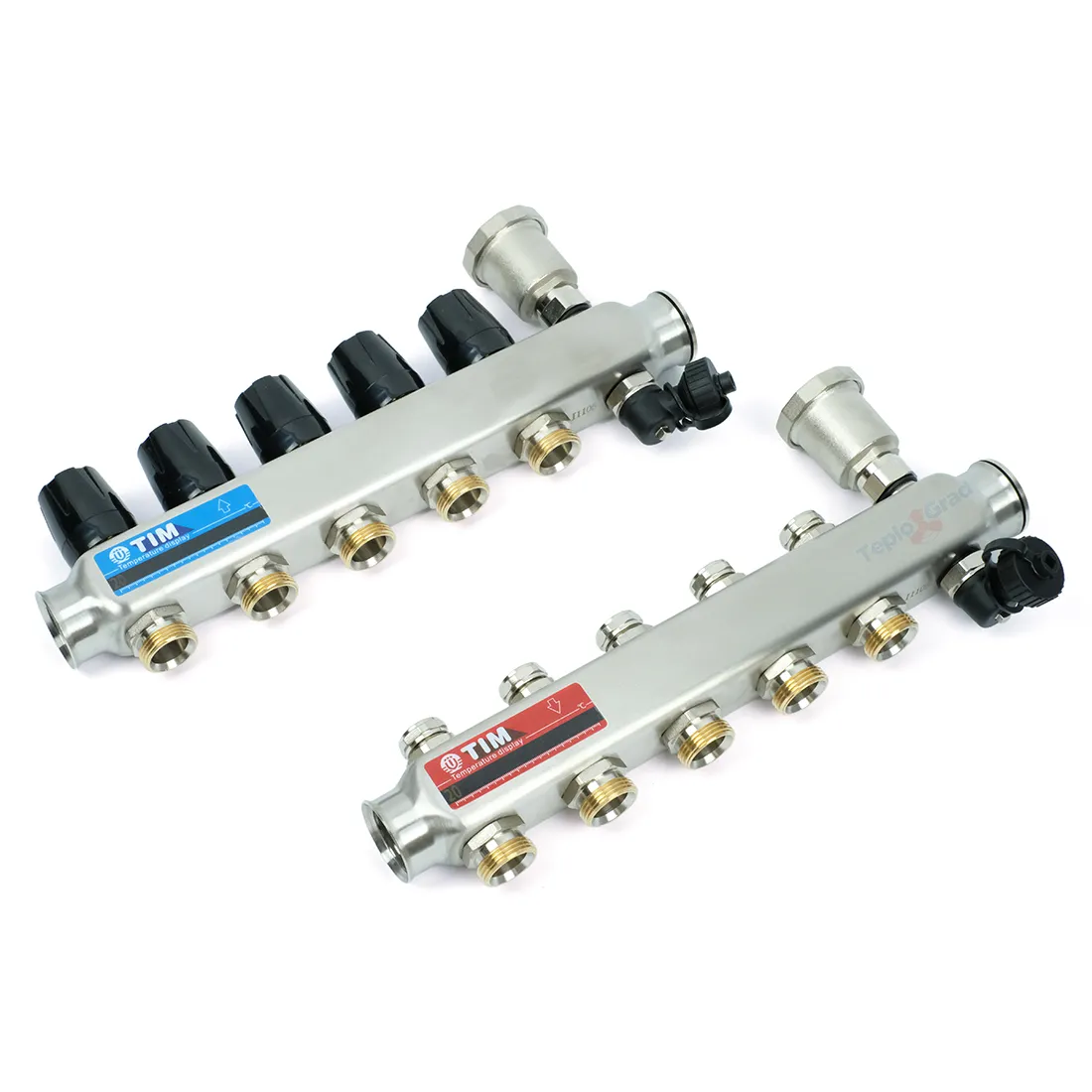 Коллектор TIM на 11 выходов из нержавеющей стали без расходомеров