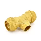 Тройник Tiemme с наружной резьбой 50х1 1/2х50 для ПНД труб