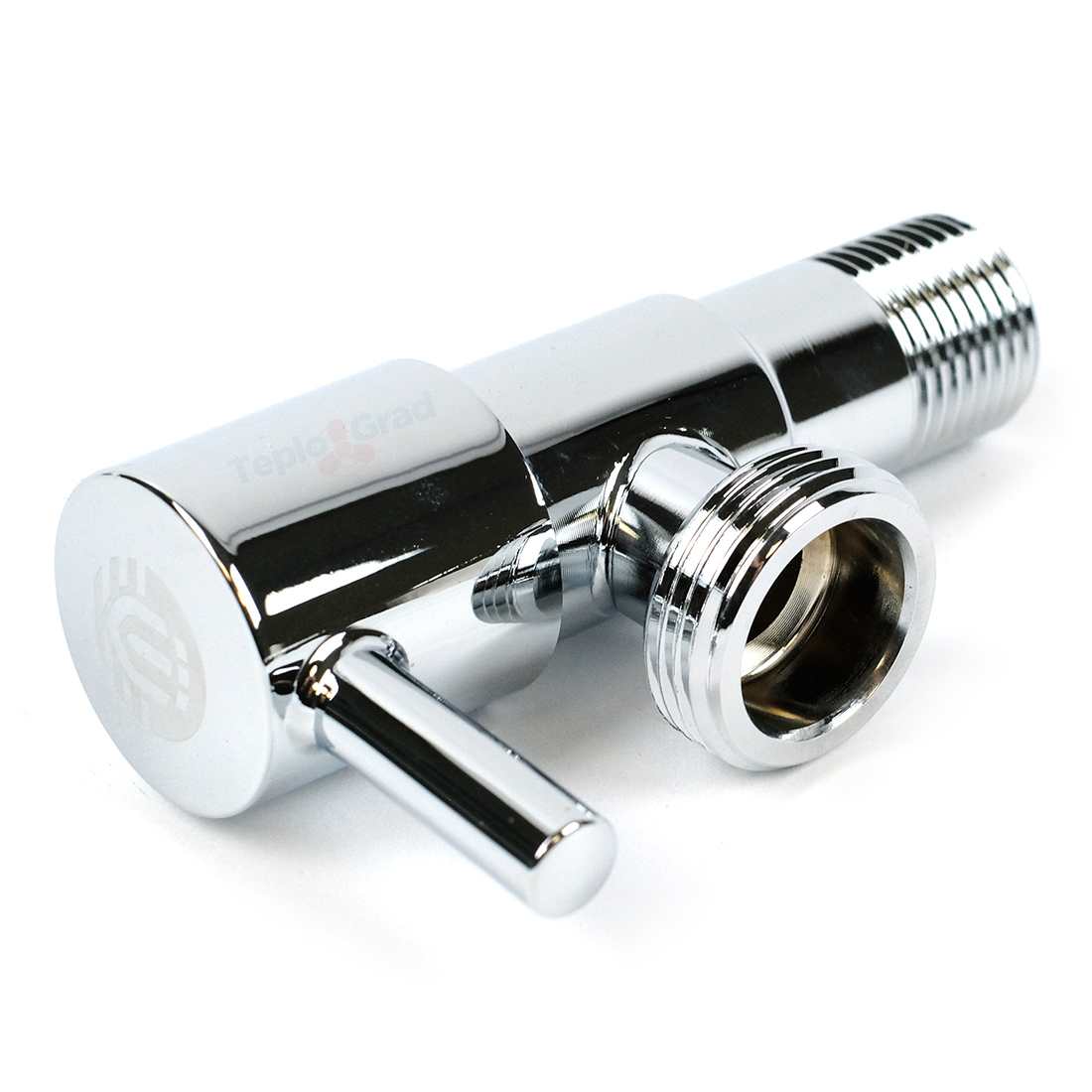 Кран угловой TIM 1/2x3/4 НР, нержавеющая сталь (хром) Кран угловой TIM 1/2x3/4 НР, нержавеющая сталь (хром)