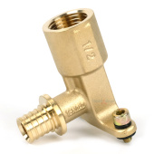 Уголок установочный TIM 16x1/2 с длинным патрубком