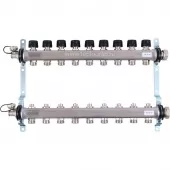 Коллектор Uponor Smart S на 9 выходов с клапанами