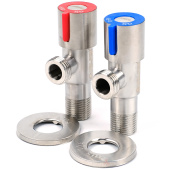 Кран угловой Valfex 1/2x1/2 НР нержавеющая сталь (пара)