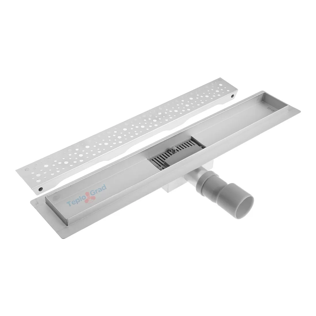 Душевой лоток TIM с горизонтальным выпуском (сухой + гидрозатвор) 450 мм