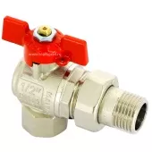 Кран шаровой Uni-fitt Etalon угловой с американкой НВ 1/2, ручка бабочка