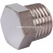 Заглушка 1/4 НР никелированная Stout