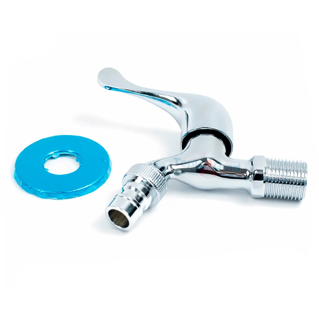 Кран водоразборный TIM 1/2 со штуцером, хромированный