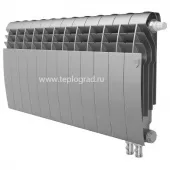 Биметаллический радиатор Royal Thermo BiLiner 350 Silver Satin VDR 12 секций с нижним подключением