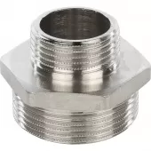 Ниппель переходной 1 1/2x1 НН никелированный Stout