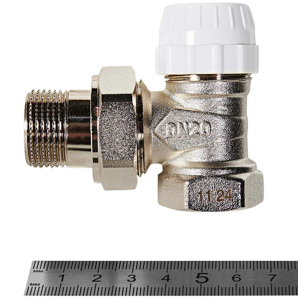 Клапан термостатический угловой Rommer 3/4