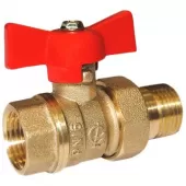 Шаровой кран Галлоп НР-ВР 1/2 с полусгоном, ручка бабочка, серия Стандарт 232