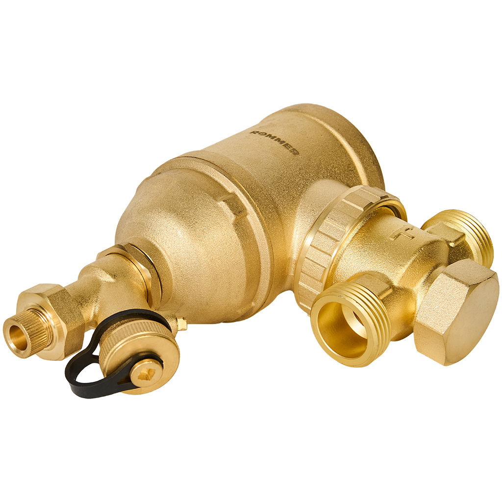 Сепаратор грязи (шлама) поворотный Rommer ВР 1 латунь