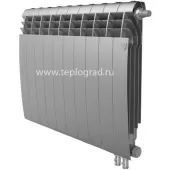 Биметаллический радиатор Royal Thermo BiLiner 500 Silver Satin VDR 10 секций с нижним подключением