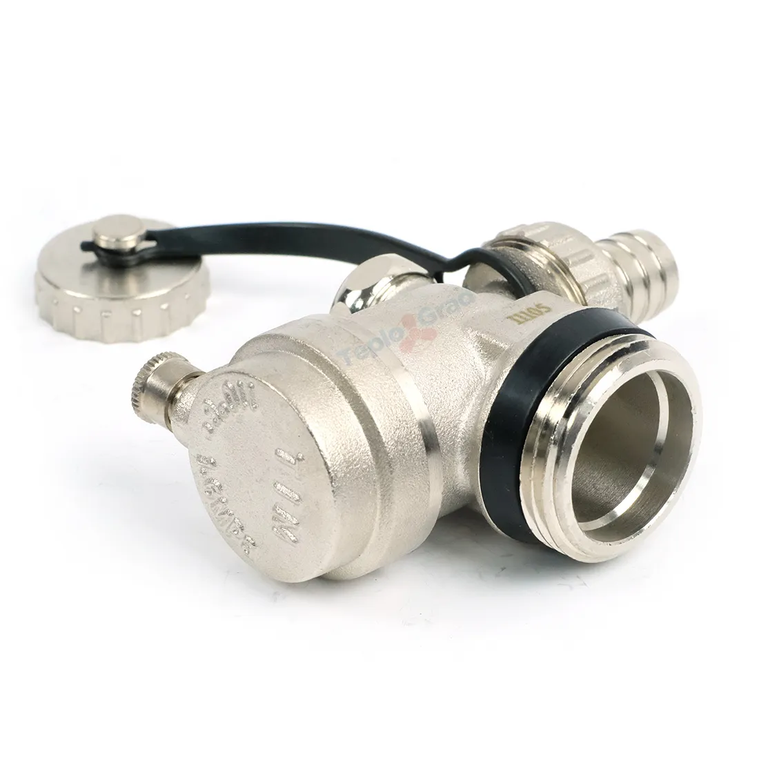 Концевой фитинг TIM 1" с дренажным вентилем и воздухоотводчиком