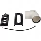 Отвод коаксиальный Stout Dn 80 87° PP-FE с кронштейном Отвод коаксиальный Stout Dn 80 87° PP-FE с кронштейном